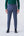 Pantaloni fil a fil blu in misto lana