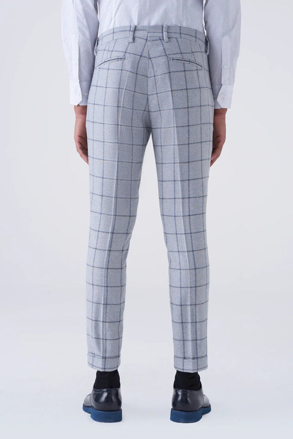 Light grey checked trousers