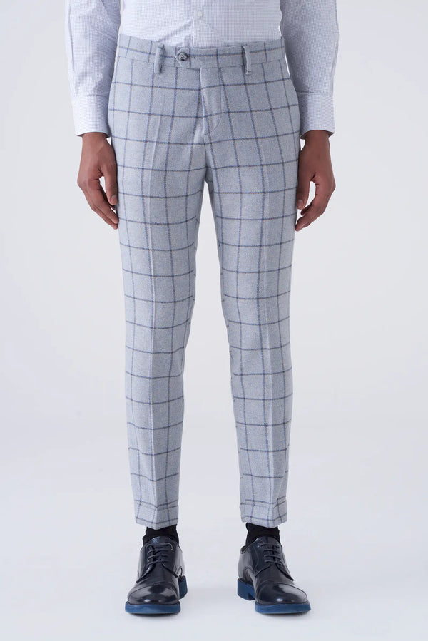 Light grey checked trousers