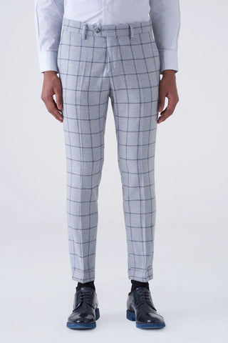 Light grey checked trousers