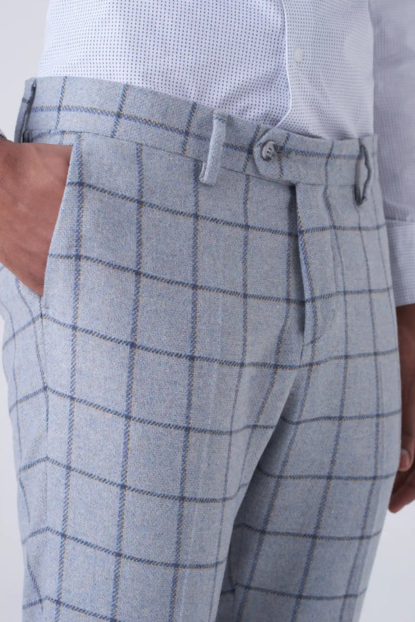 Light grey checked trousers