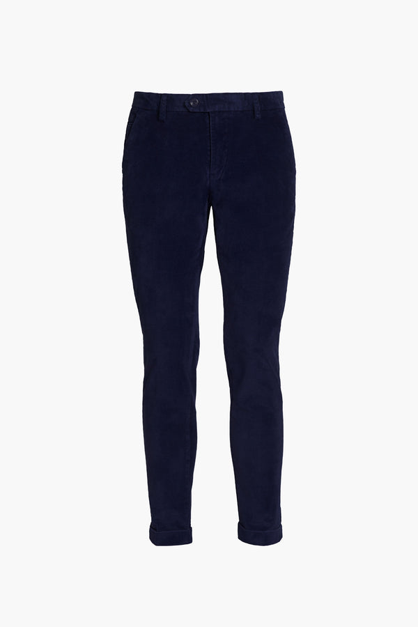 Smooth velvet chino trousers