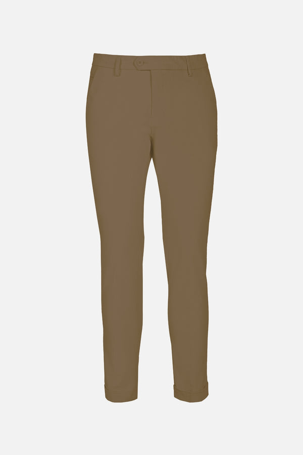 Smooth velvet chino trousers