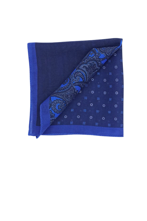 Fazzoletto da Taschino Fantasia celeste-blu