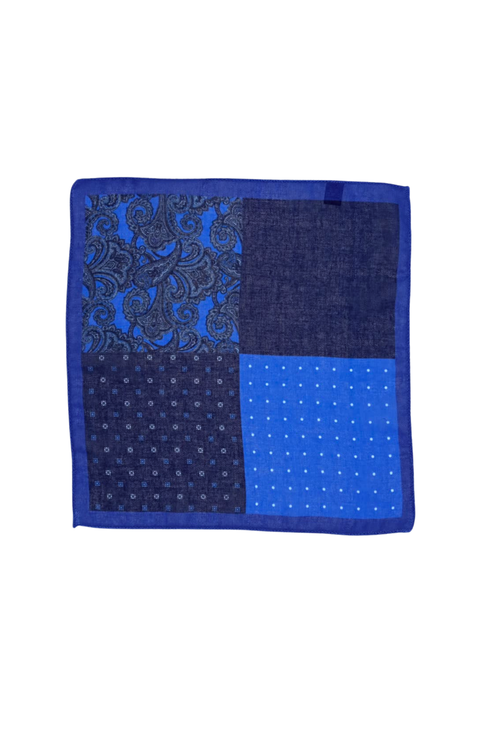 Fazzoletto da Taschino Fantasia celeste-blu