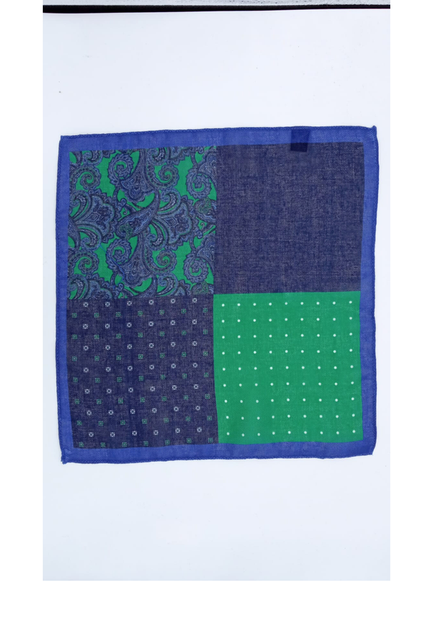 Fazzoletto da Taschino Fantasia verde-blu (Copia)