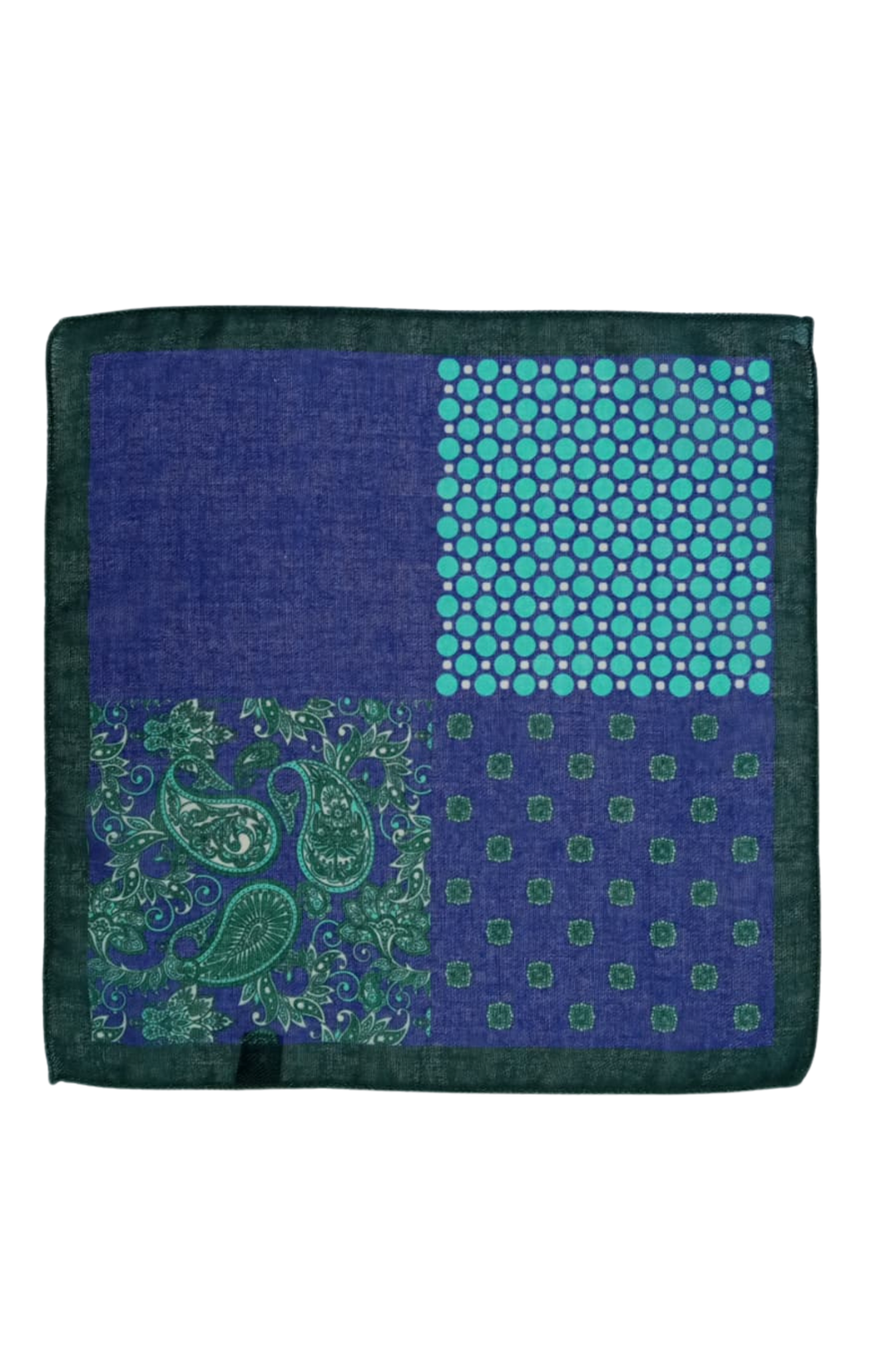 Fazzoletto da Taschino Fantasia Blu/verde