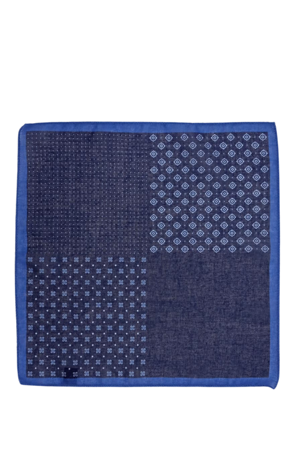 Fazzoletto da Taschino Fantasia Blu navy