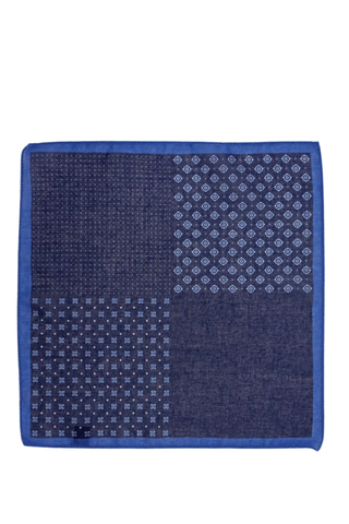 Fazzoletto da Taschino Fantasia Blu navy
