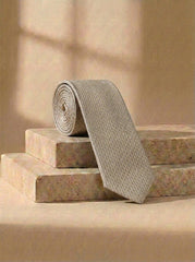 Cravatta Uomo Trama Beige