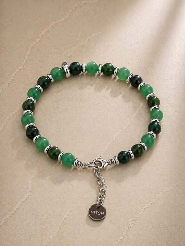 Bracciale pietre verdi naturali
