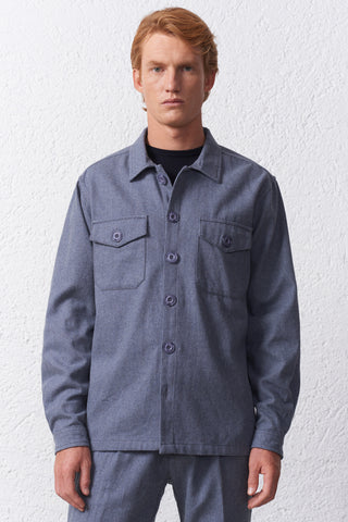 Overshirt in Flanella di Cotone