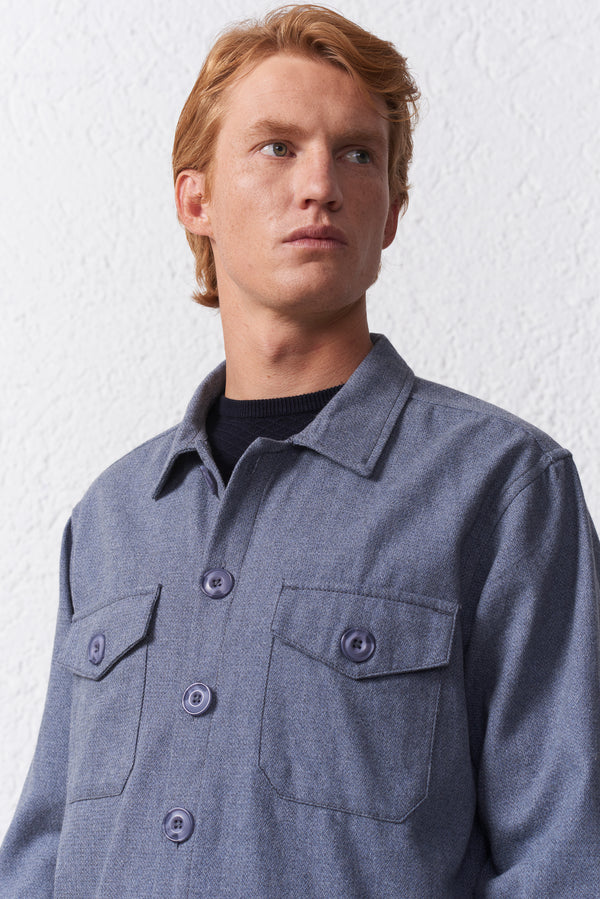 Overshirt in Flanella di Cotone