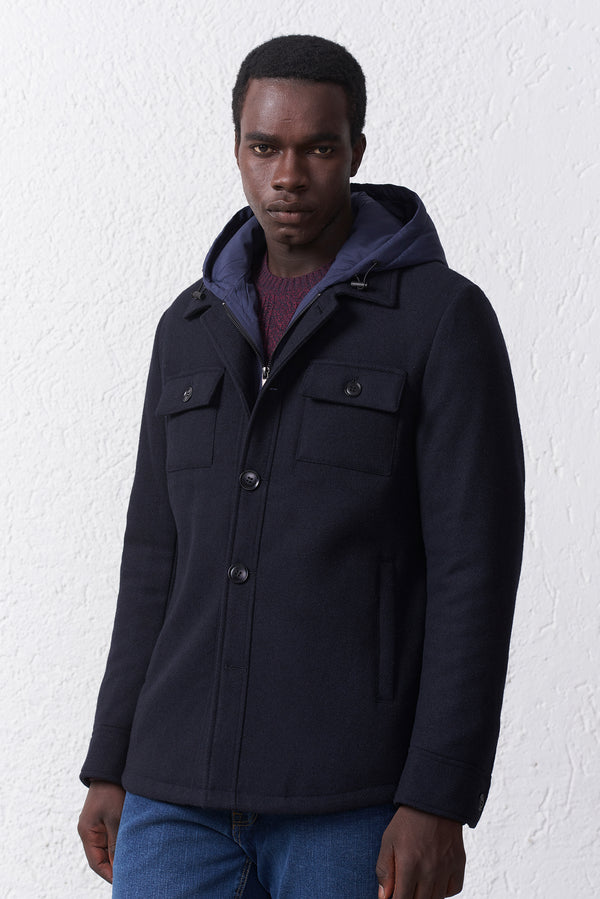 Cappotto con Cappuccio Removibile