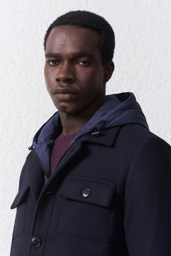 Cappotto con Cappuccio Removibile