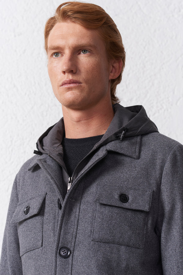 Cappotto con Cappuccio Removibile