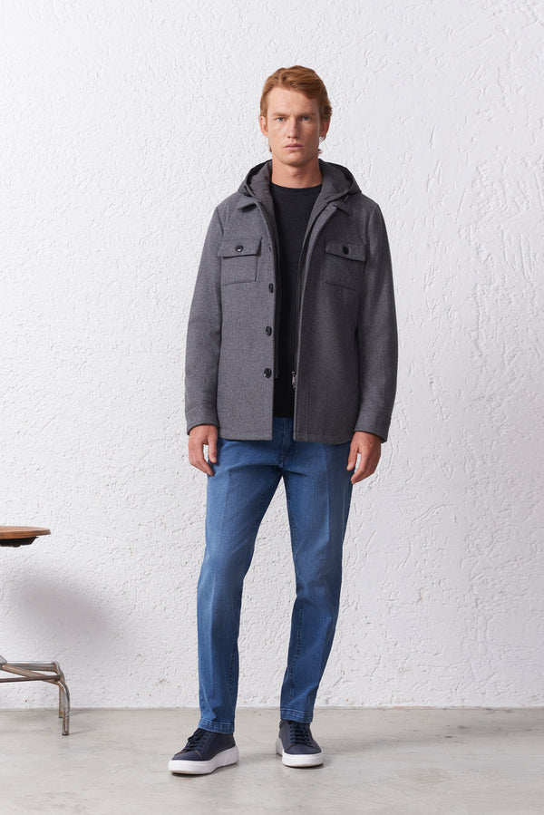Cappotto con Cappuccio Removibile