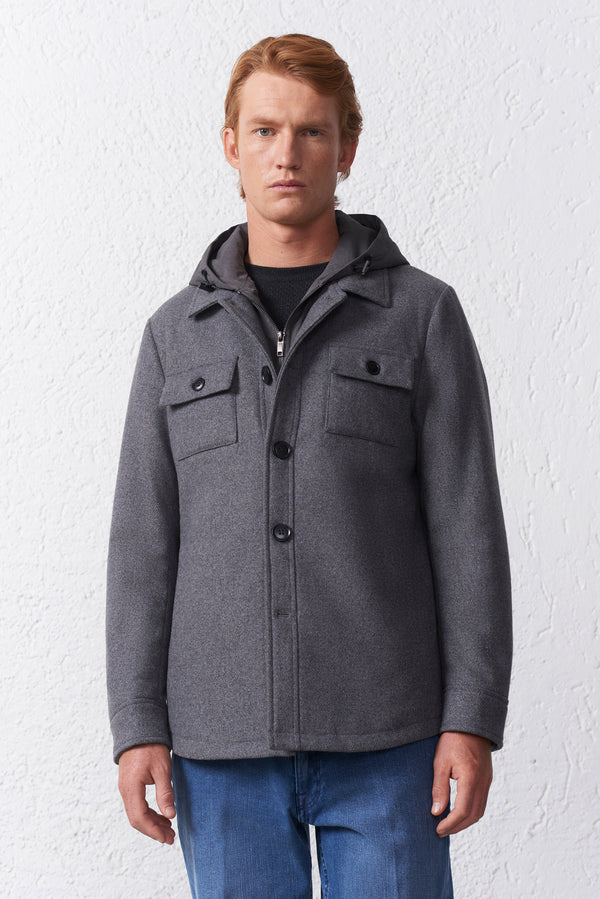 Cappotto con Cappuccio Removibile