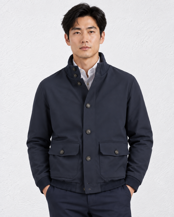 Bomber in Tessuto Tecnico Stretch Idrorepellente