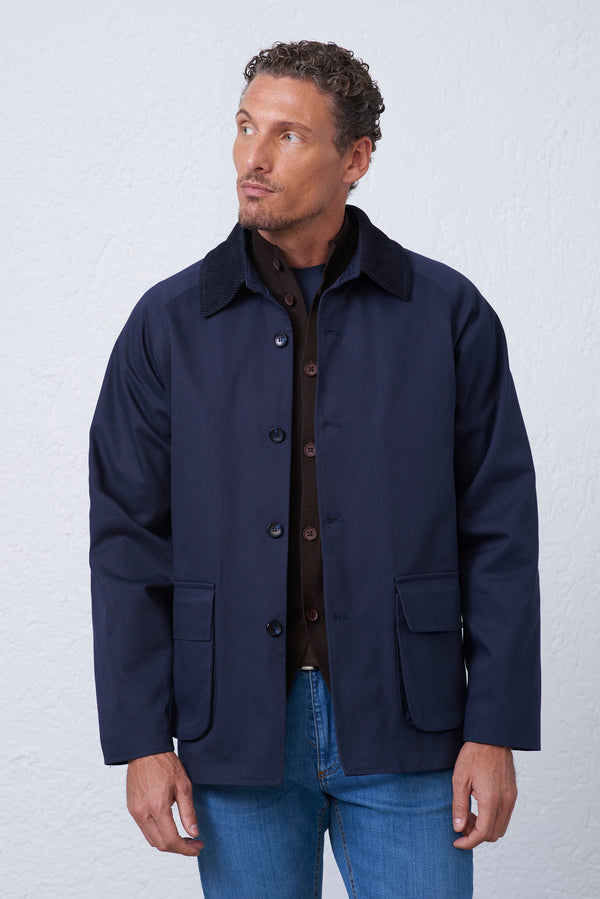 Overshirt in Cotone con Fodera in Flanella Uomo
