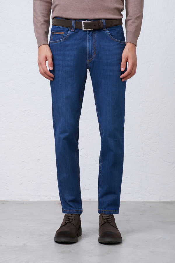 Jeans Slim Fit Stretch in Cotone Uomo