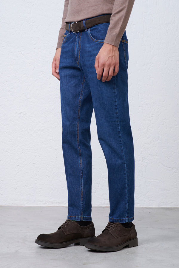 Jeans Slim Fit Stretch in Cotone Uomo