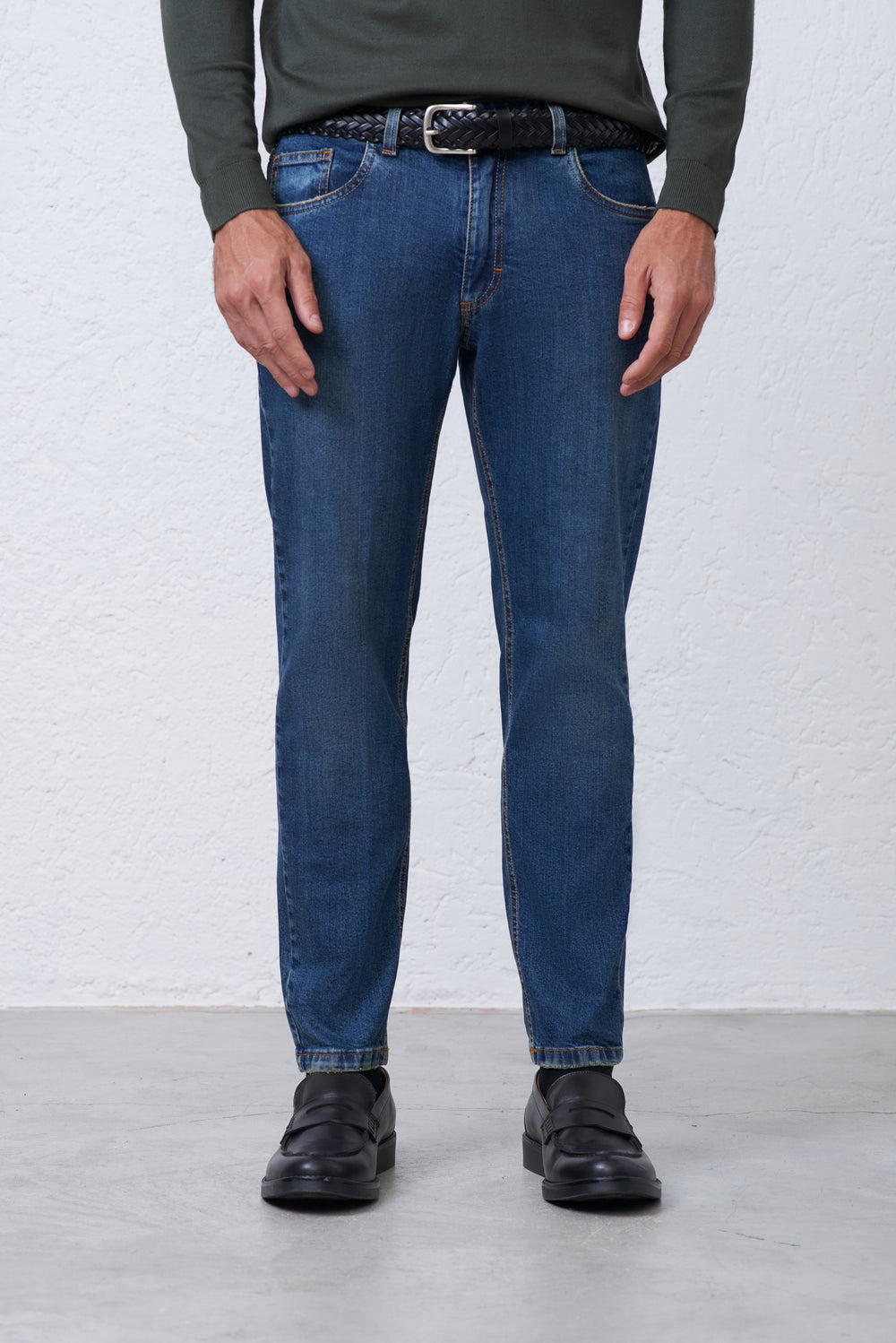 Jeans Slim Fit Stretch in Cotone Uomo