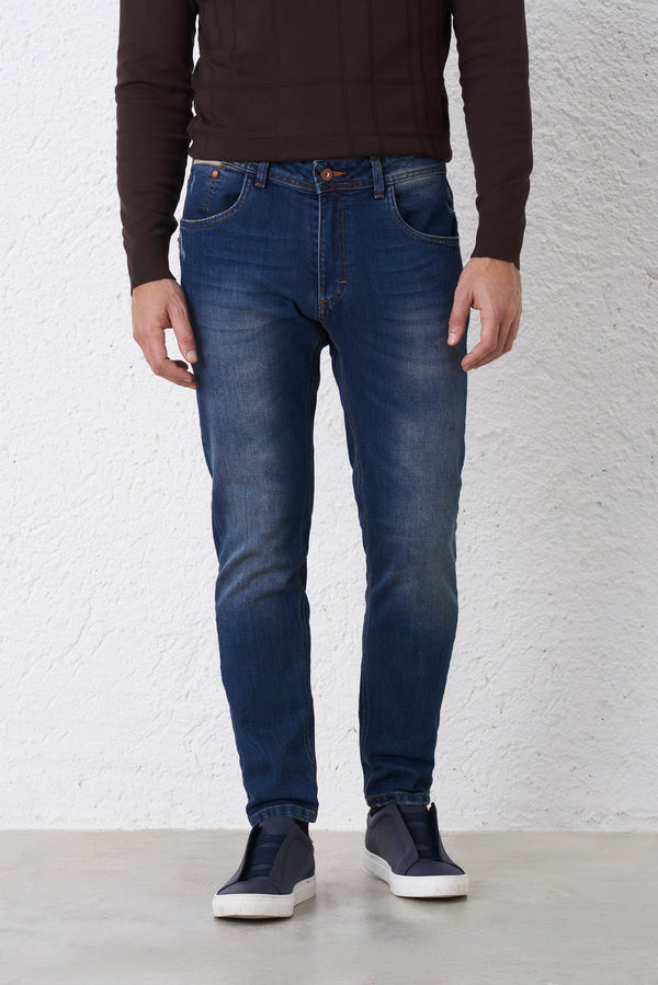Jeans Slim Fit Cinque Tasche Sabbiato