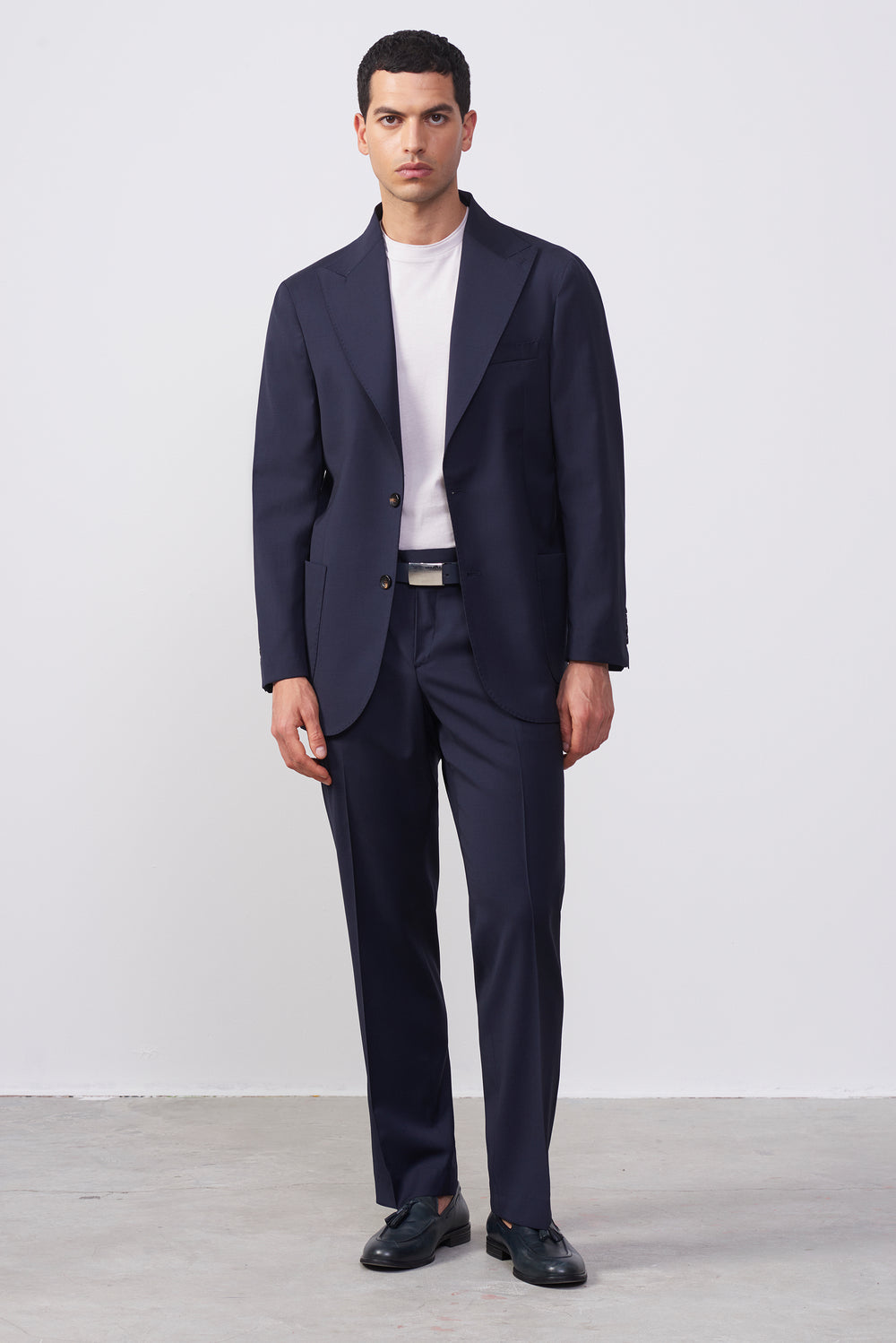 Abito Blu in Pura Lana Slim Fit