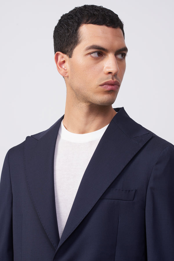 Abito Blu in Pura Lana Slim Fit