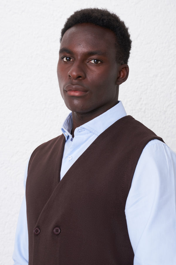 Gilet Doppiopetto Calato Chicco di Riso