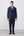 Giacca Doppiopetto Blu Misto Cotone/Lino