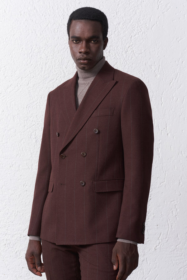 Abito Doppiopetto Petto a Lancia trama diagonale