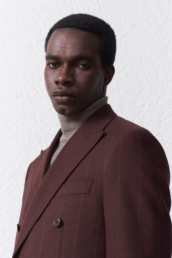 Abito Doppiopetto Petto a Lancia trama diagonale