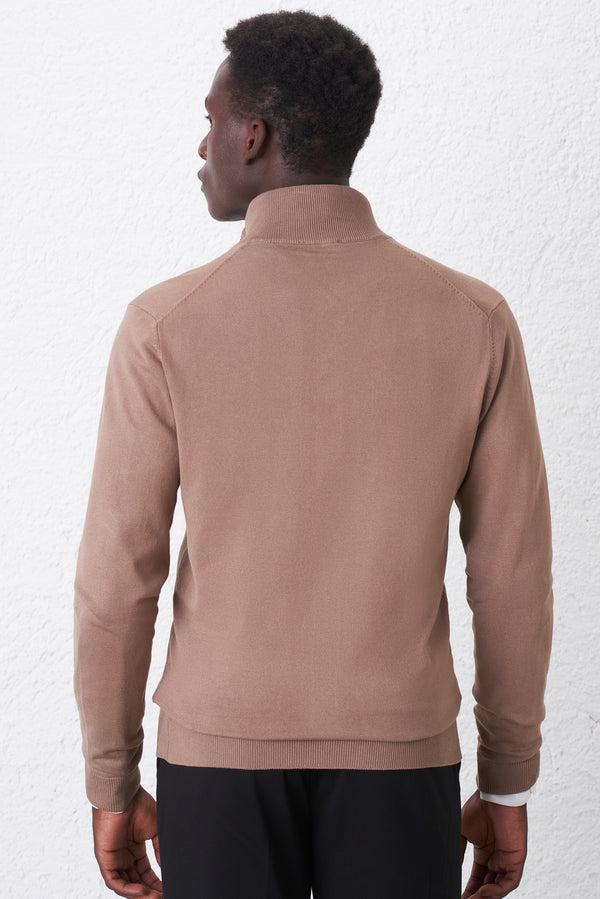 Herringbone pattern crewneck