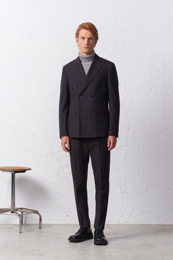 Abito Doppiopetto Petto a Lancia trama diagonale