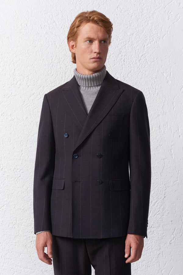 Abito Doppiopetto Petto a Lancia trama diagonale