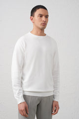 Maglia Girocollo in Cotone Filato 2/40