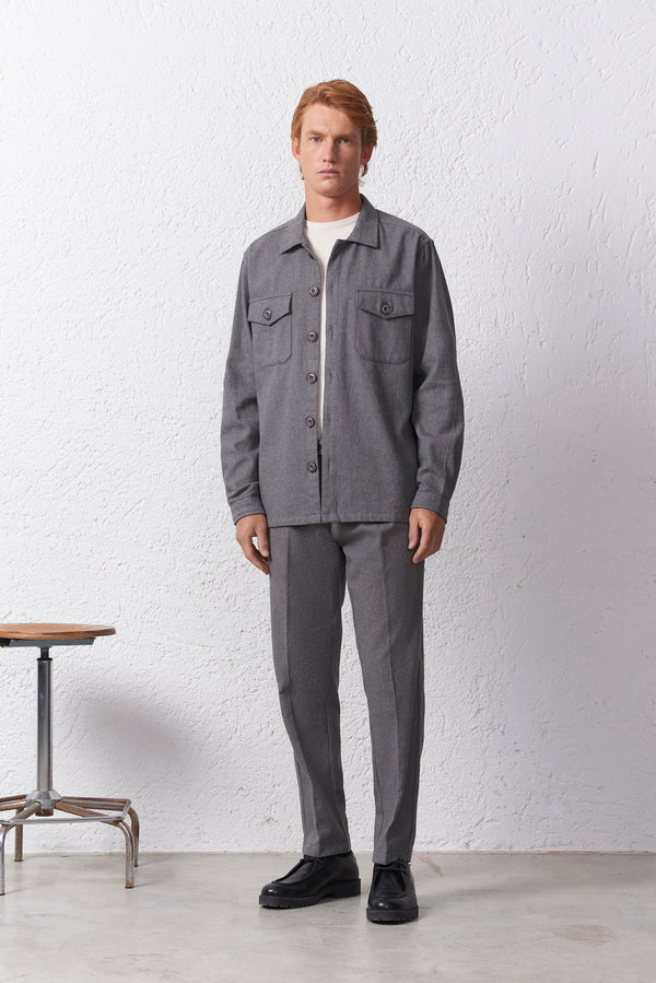 Overshirt in Flanella di Cotone