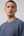 Maglia Blu Melange in Filo di Cotone 100% Manica Corta
