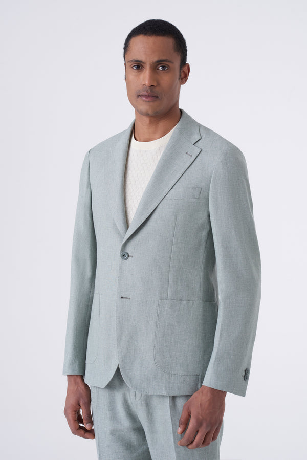 Deconstructed Linen Blend Jacket