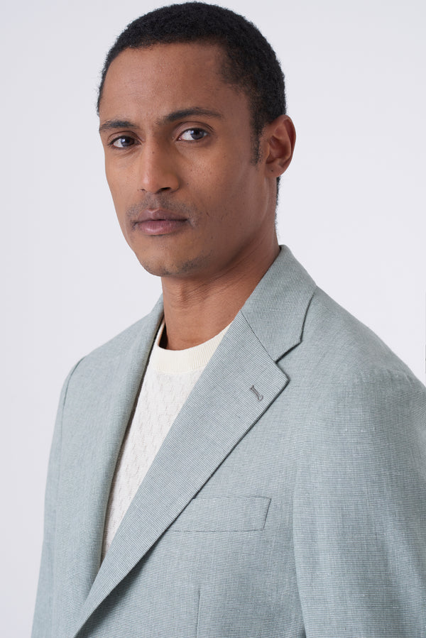 Deconstructed Linen Blend Jacket