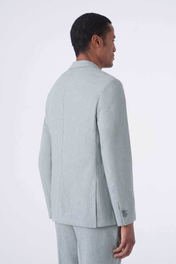 Deconstructed Linen Blend Jacket