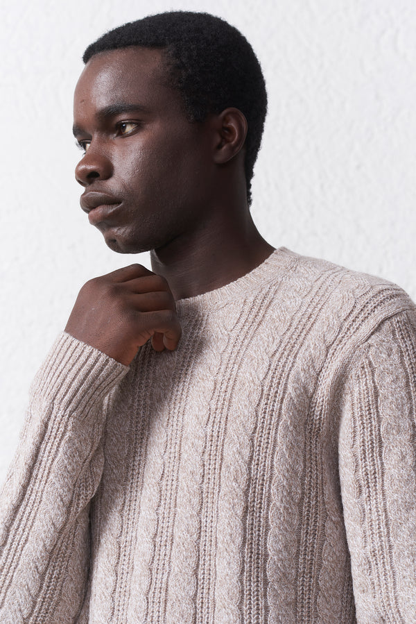 Maglia Trecce Misto Lana