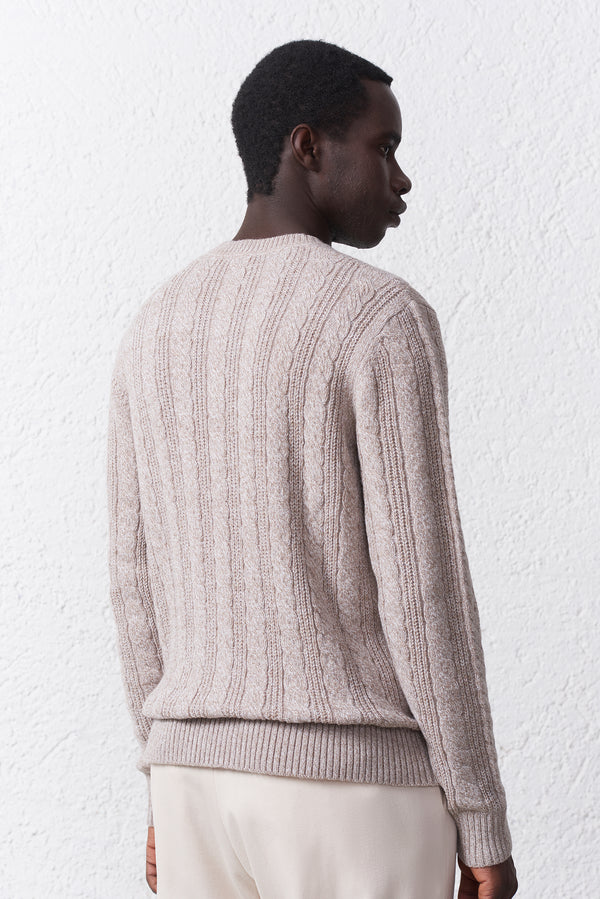 Maglia Trecce Misto Lana