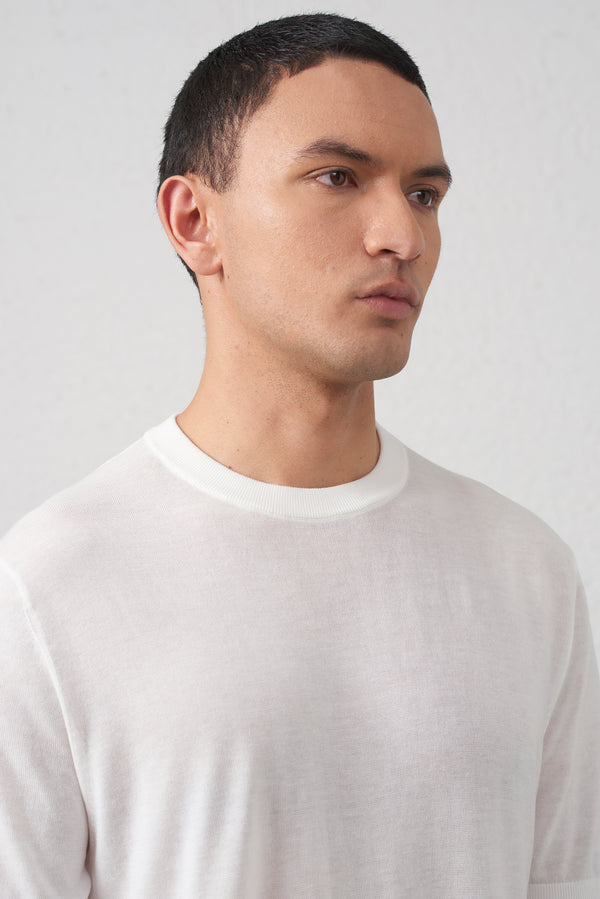 Maglia Bianca con Seta