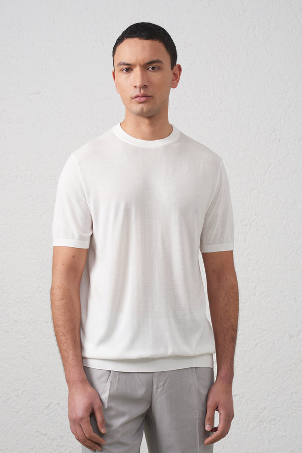 Maglia Bianca con Seta