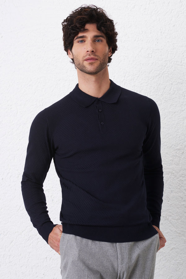 Polo tessuto operato Diagonale