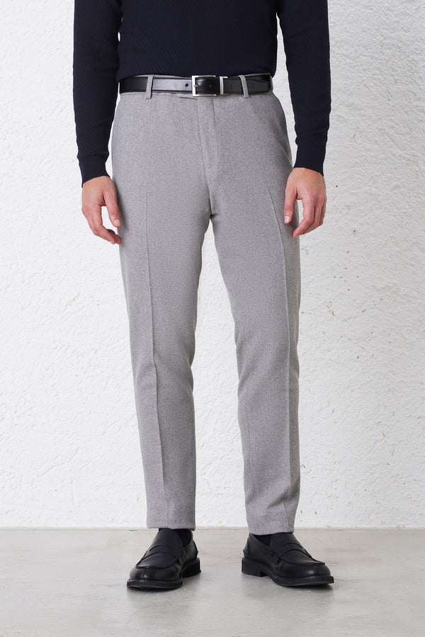 Pantalone Classico Trama Diagonale Tasca America