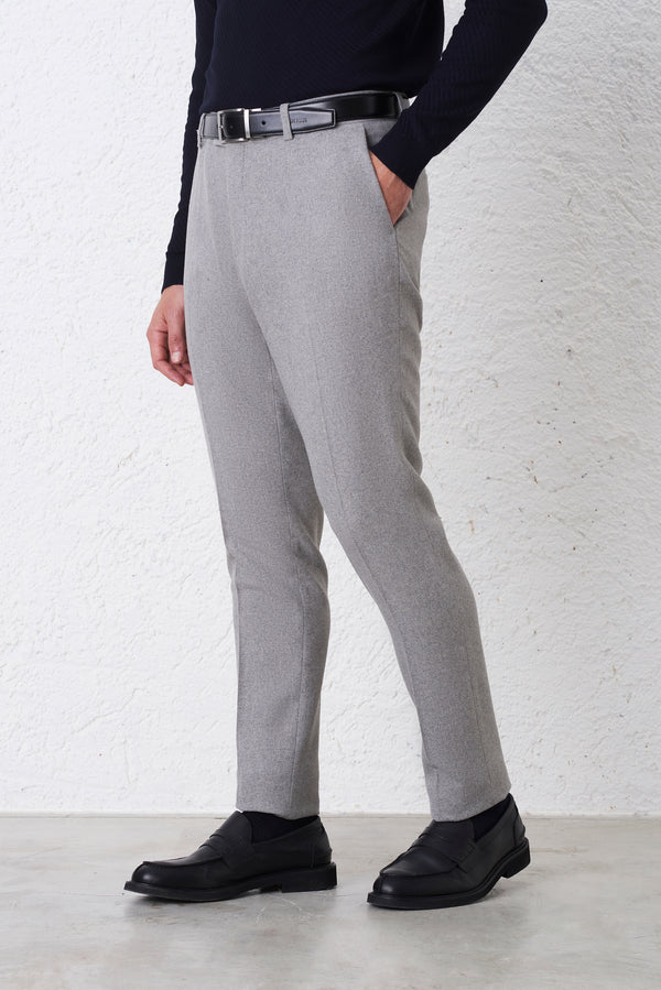 Pantalone Classico Trama Diagonale Tasca America